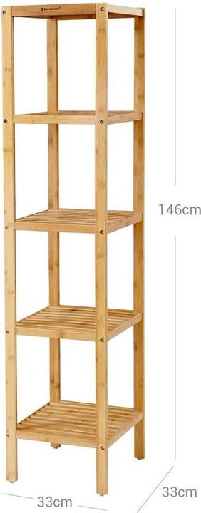 Immagine prodotto Songmics Bamboo (33 x 33 x 146 cm)