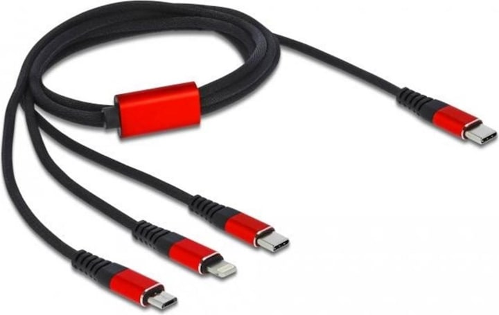 Delock USB-C-Lightning, Micro-B, Type-C (1 m, USB 2.0)