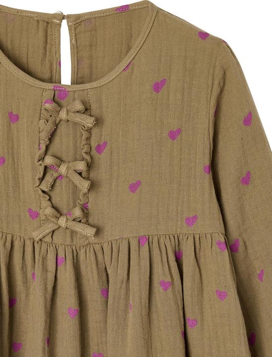 Actual product image Vertbaudet Mädchen Musselin-Kleid mit Zierschleifen (140)