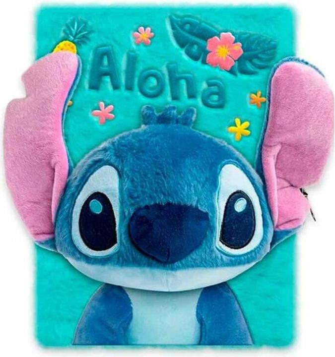 Kids Licensing Disney Stitch Secret diary 3D soft toy (A5, Couverture souple)