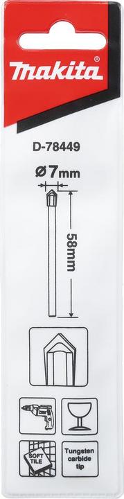 Actual product image Makita Glasbohrer 7x58 mm - D (7 millimetres)