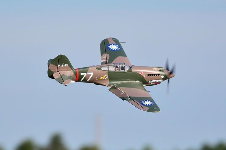 Actual product image FMS p-40b curtiss warhawk flying tiger pnp - 98 cm - - combo incl. reflex gyro system (Warbird)