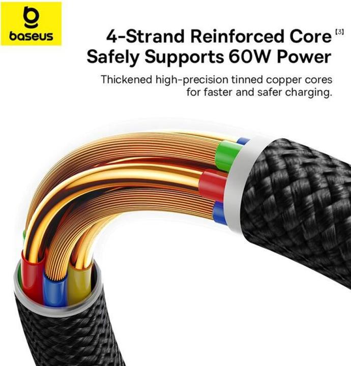 Image du produit Baseus USB A – USB C (1 m, 60 W)