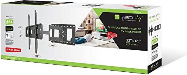 Produktbild Techly Klammer für LCD-Display - Schwarz - Bildschirmgrösse: 81.3-165.1 cm (32"-65") (Wand, 65", 50 kg)
