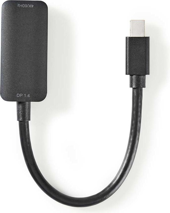 Actual product image Nedis Mini DisplayPort Cable - DisplayPort 1.4 - Mini DisplayPort male - HDMI™ output - 48 Gbps (Mini DP, 20 cm)
