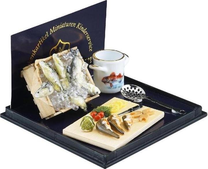 Actual product image Reutter 001.487/7 - Fish soup “Bouillabaisse”, miniature on a scale of 1:12 (8 x 8 x 5.5 cm)