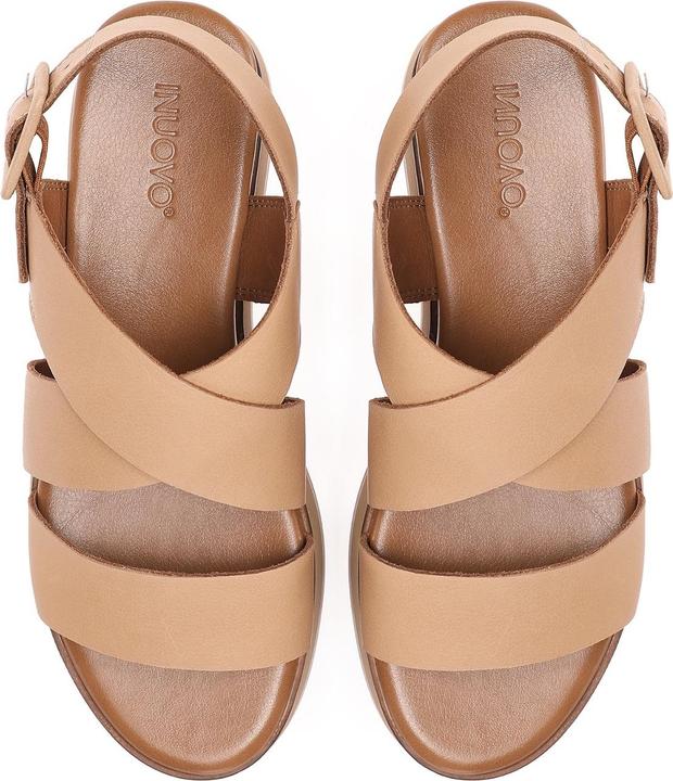 Immagine prodotto Inuovo Questo sandalo con zeppa di tendenza, realizzato in pelle di alta qualità, è il compagno perfetto (39)