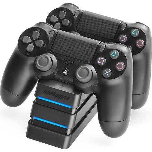 Snakebyte Carica doppia 4 (PS4), Accessori per controller gaming, Nero