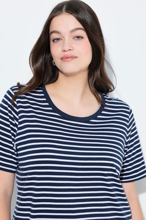 Produktbild Ulla Popken Bigshirt, Ringel, Rundhals, Halbarm (60)