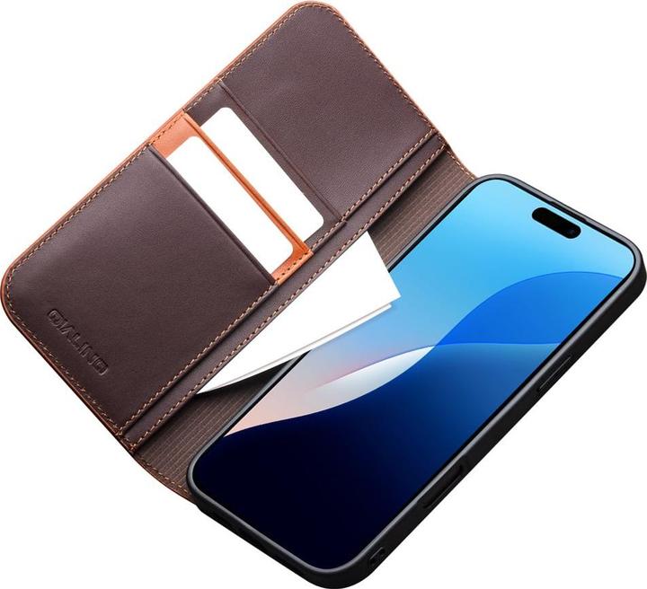 Immagine prodotto QiAlino Coperchio Flip Marrone scuro opaco (Apple iPhone 15 Pro Max)