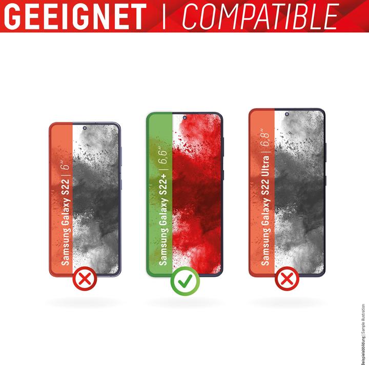 Produktbild Displex Real Glass, Full Cover Panzerglas (1 Stück, Samsung Galaxy S22+)