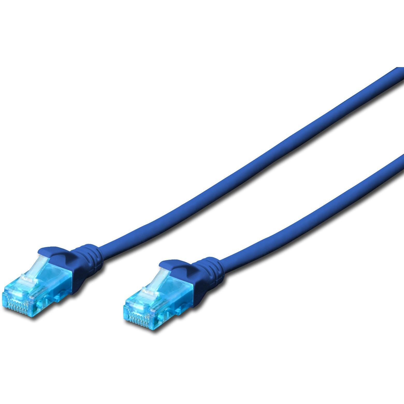 Digitus CAT5e U-UTP Patchk.,2m, Blau (U/UTP, CAT5e, 2 m), Netzwerkkabel