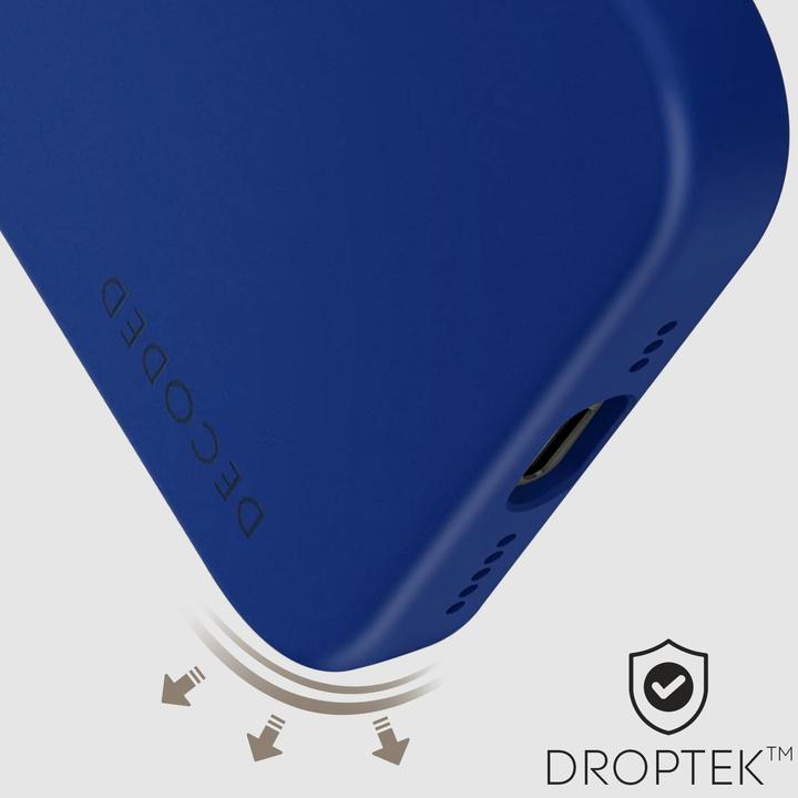Actual product image Decoded AntiMicrobial Silicone Backcover iPhone 15 Pro Max Galactic Blue (Apple iPhone 15 Pro Max)