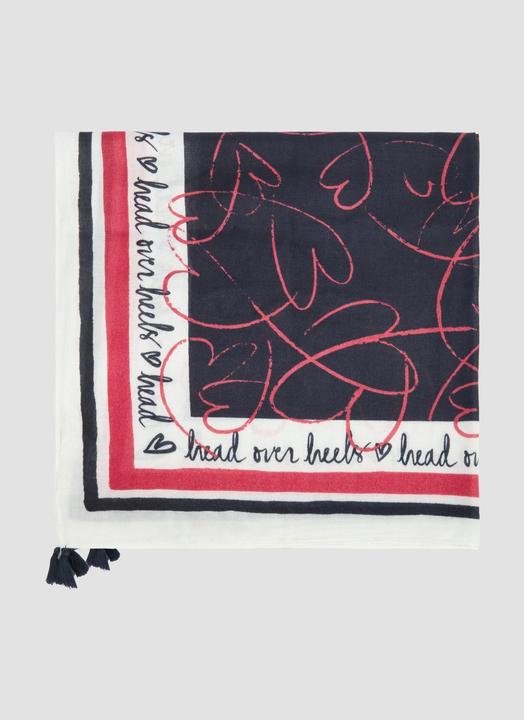 Actual product image S.Oliver Tuch Tuch mit Quasten und Herz-Print