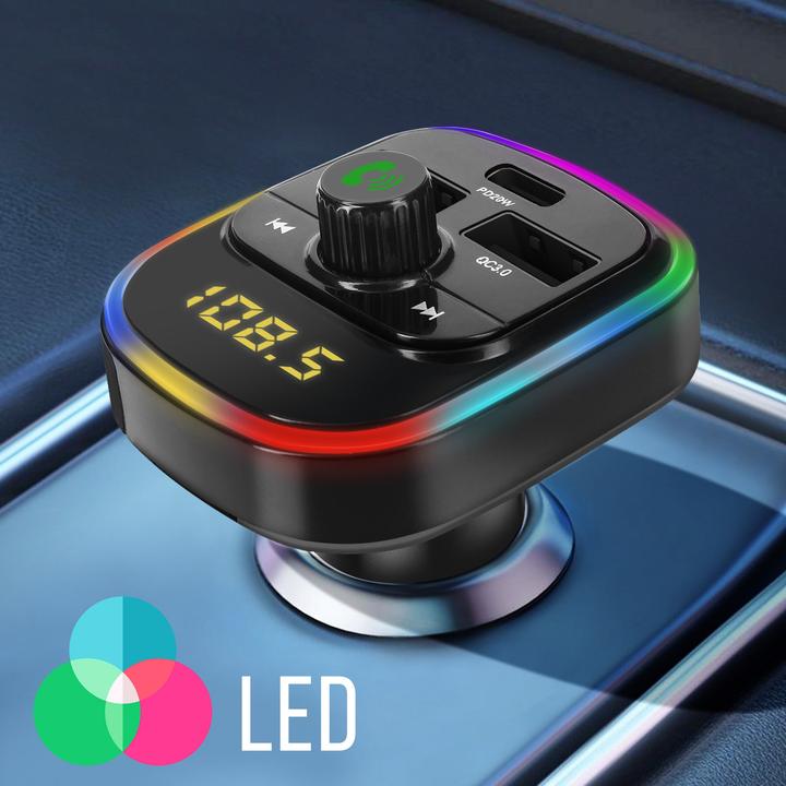 Produktbild Avizar FM-Sender, USB QC 3.0 + USB-C 20W Anschlüsse