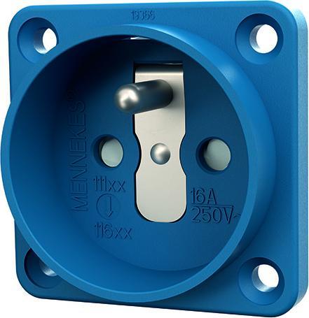 Produktbild Mennekes MEN 11661 16A2P+E 230V SCHUKO-Anbau-Steckdose blau
