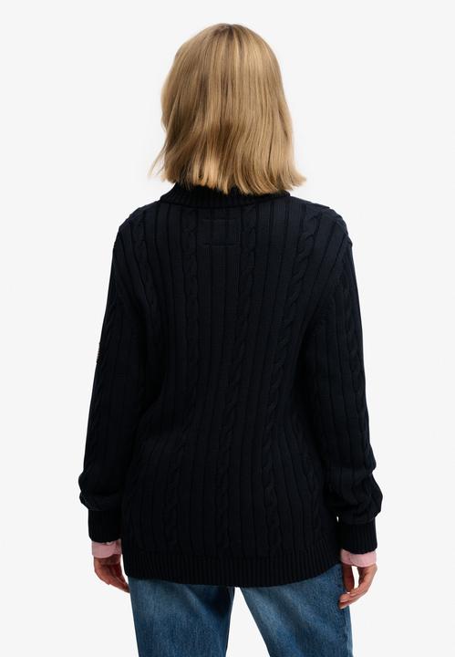 Produktbild Superdry Damen lässiger Strickpullover mit halbem Reissverschluss (M)