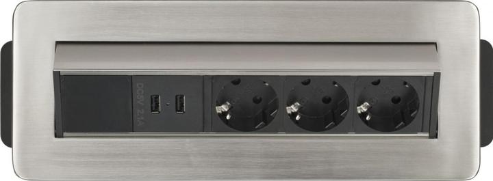 Actual product image Brennenstuhl Indesk Power (5x, USB-A, 2 m)