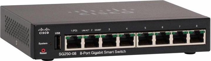 Image du produit Cisco SG250-08 : Commutateur intelligent à 8 ports (8 ports)