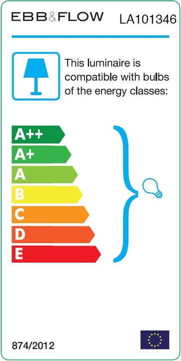 Energy Label Ebb&Flow rowan (E27)