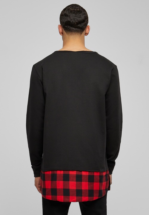Actual product image Urban Classics Long Flanell Bottom Open Edge Crewneck (XL)