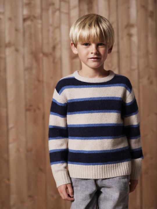 Image du produit Vertbaudet Flauschiger Pullover mit Streifen für Jungen (92)