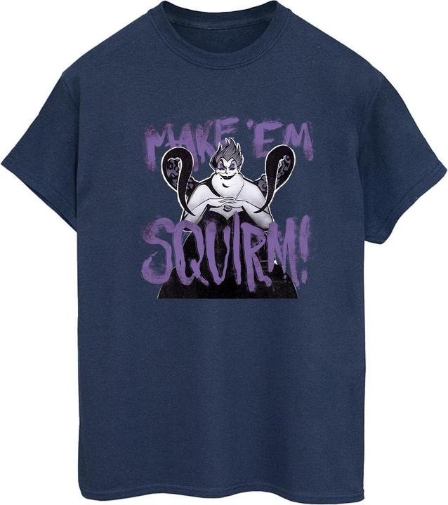 Actual product image Disney Womens/Ladies Villains Ursula Purple Cotton Boyfriend T-Shirt (4XL)