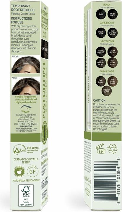 Produktbild Naturtint INSTANT ROOT RETOUCH temporärer Grauabdeckung 2 in 1 (Hellbraun)