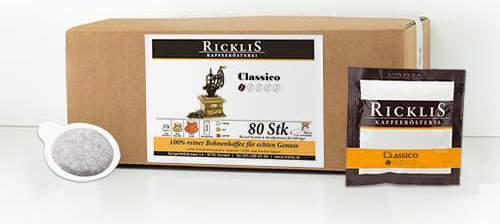 Produktbild RickliS Kaffeerösterei Classico (80 x Port.)
