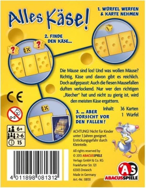 Produktbild Abacus Alles Käse! (Deutsch, 2 - 6 Spieler)