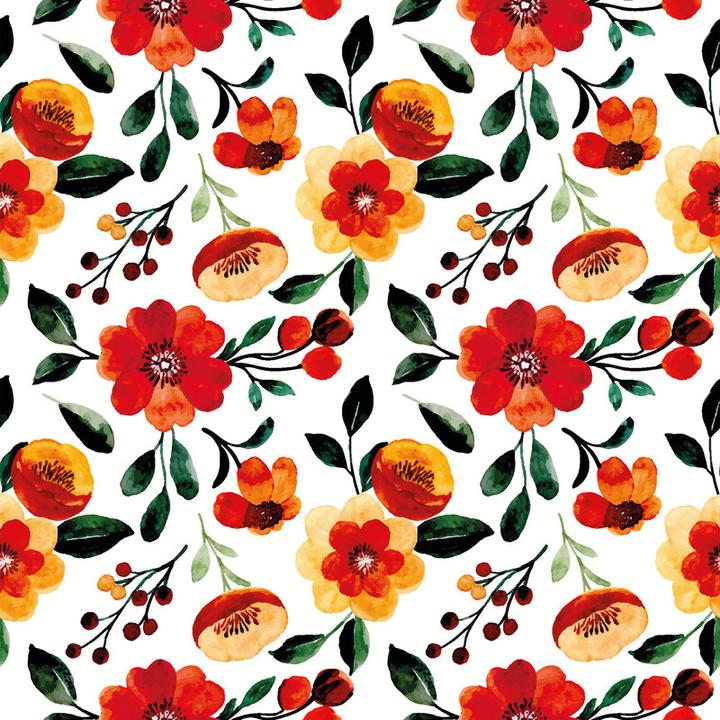 Orange Floral Pattern