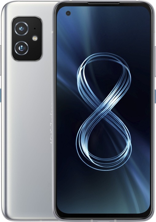 ASUS Zenfone 8 (16GB) (256 GB, Orizzonte d'argento, 5.92", Doppia SIM, 64 Mpx, 5G)