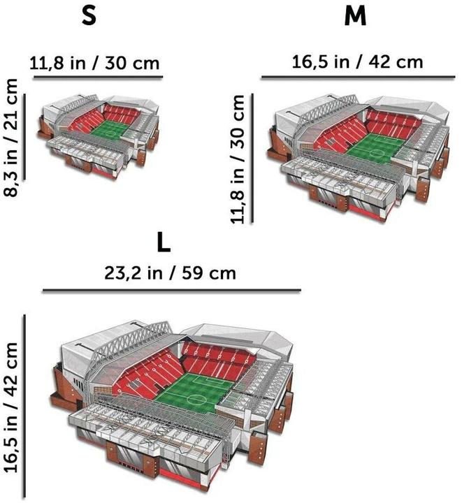 Actual product image Iconic Liverpool FC - Anfield Stadium - Wooden Puzzle Size S (150 pieces) (150 pieces)