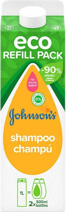 Johnsons Johnson's Eco Refill Pack Baby Champú Original 1000ml (1000 ml, Flüssiges Shampoo)