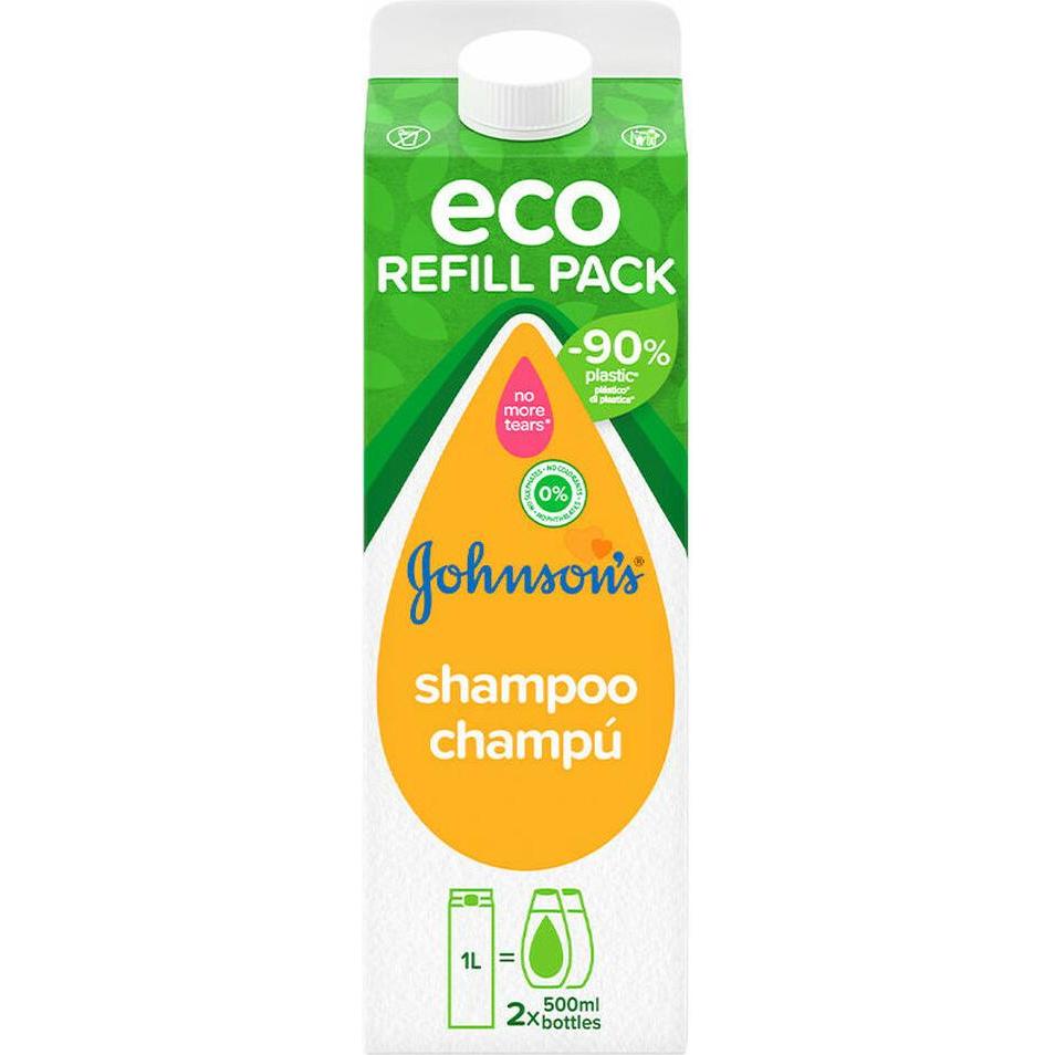 Johnsons, Shampoo, Johnson's Eco Refill Pack Baby Champú Original 1000ml (1000 ml, Flüssiges Shampoo)