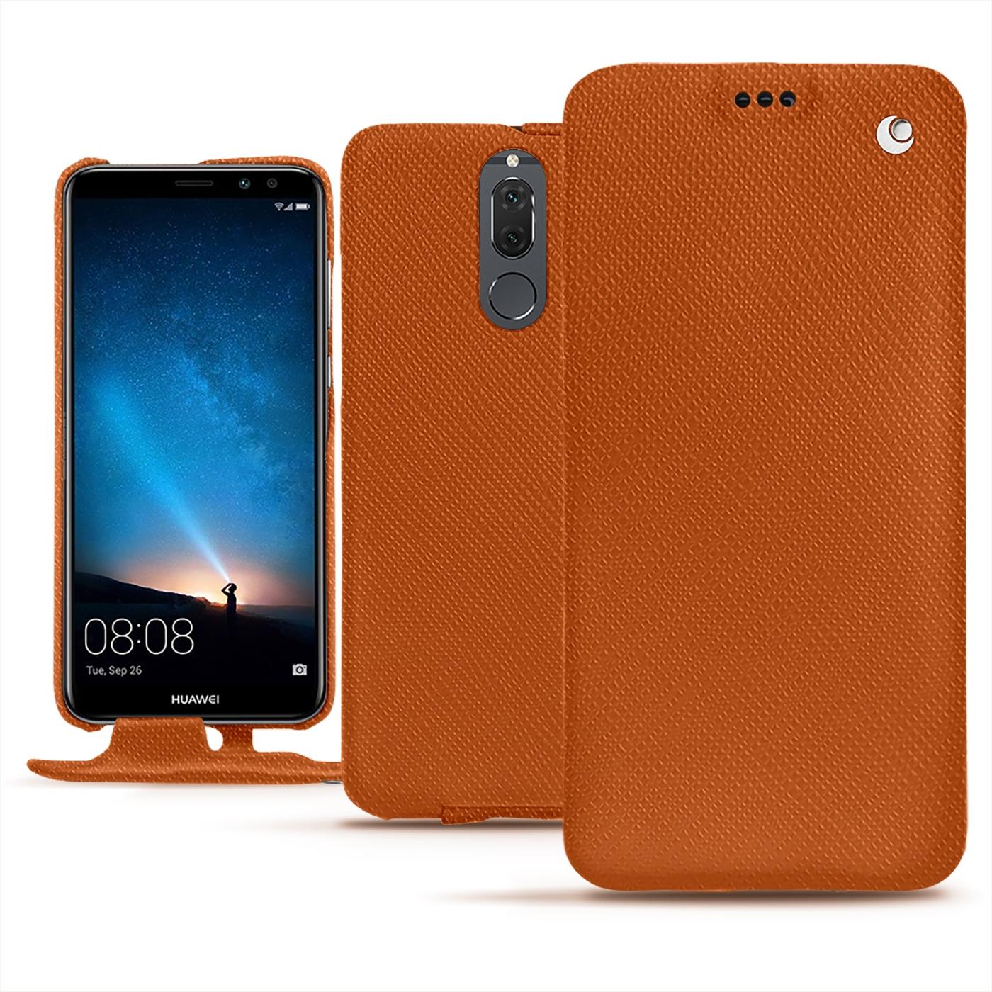 Thumbnail - Noreve Lederschutzhülle vertikal (Huawei Mate 10 Lite), Smartphone Hülle, Orange