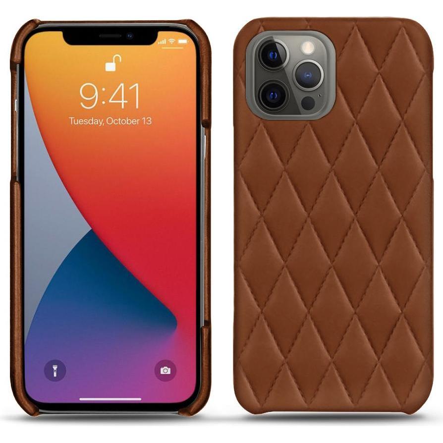 Noreve Lederschutzhülle (Apple iPhone 13 Pro Max), Smartphone Hülle, Braun