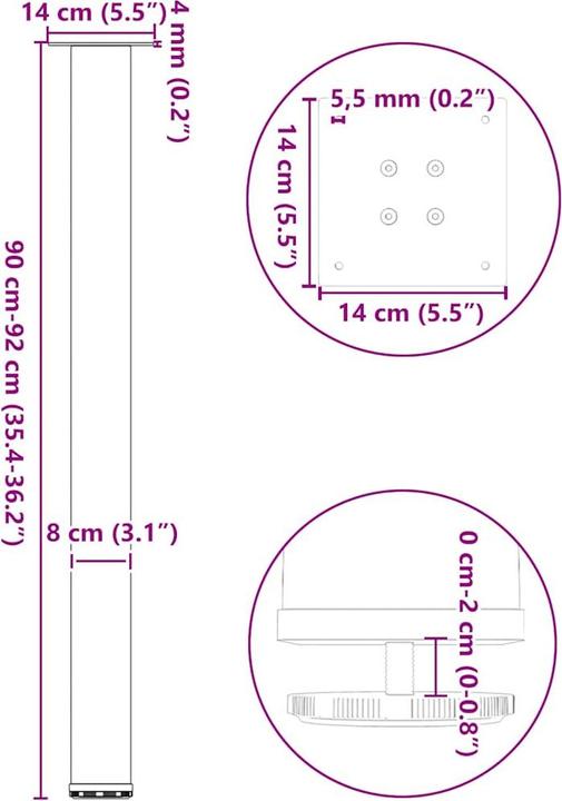 Image du produit vidaXL Bartischbein
