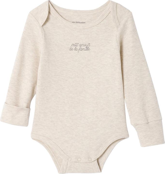 Actual product image Vertbaudet Bio-Kollektion: 5er-Pack mitwachsende Baby Wickelbodys, Langarm (62)