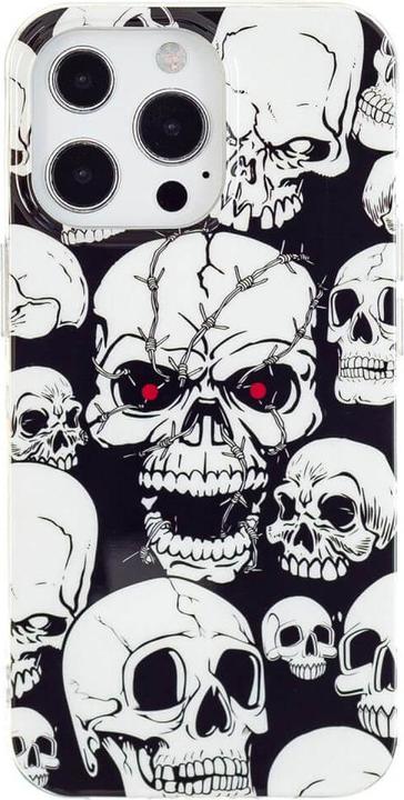 Actual product image Cover-Discount iPhone 15 Pro - Glow in the Dark Silicone Skull Case (Apple iPhone 15 Pro)