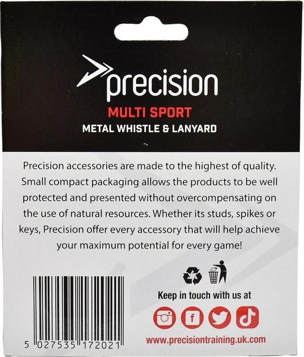 Actual product image Precision Metal whistle and lanyard