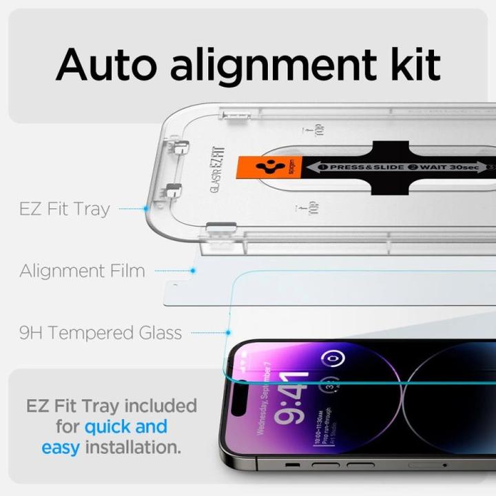 Produktbild Spigen Glas.tR EZ Fit (2 Stk., Apple iPhone 14 Pro Max)