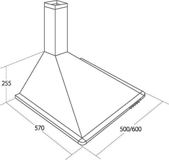 Image du produit Akpo WK-5 ELEGANT TURBO 60 INOX Hotte d'aspiration murale en acier inoxydable ³/h (Hotte murale)