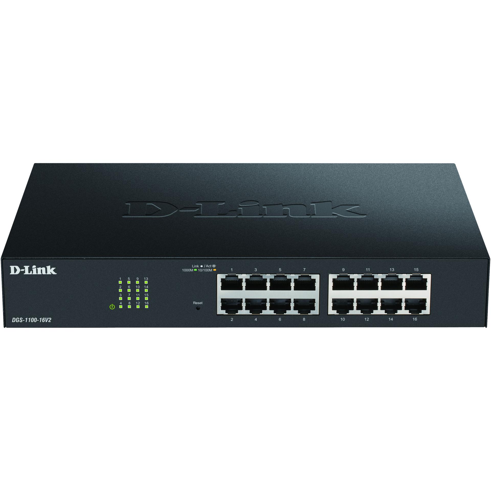Thumbnail - D-Link DGS 1100-16V2 (16 Ports), Netzwerk Switch, Schwarz