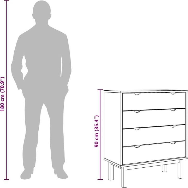 Image du produit vidaXL Schubladenschrank (76.50 x 39 x 90 cm)