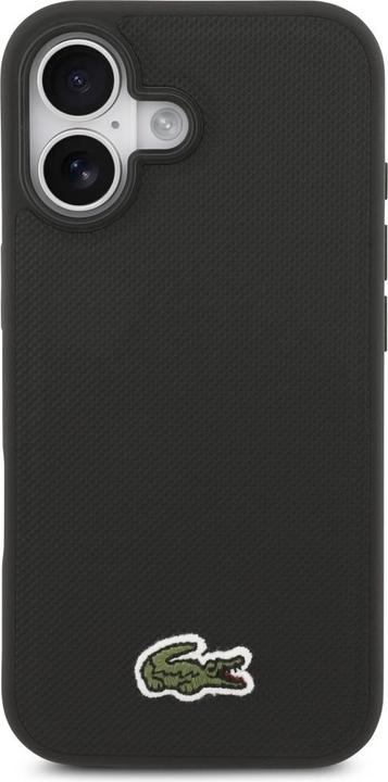 Productafbeelding Lacoste - Hardcase Iconic Petit Pique MagSafe (LCHMP17SPVCK) - iPhone 17 - Black (Apple iPhone 17)
