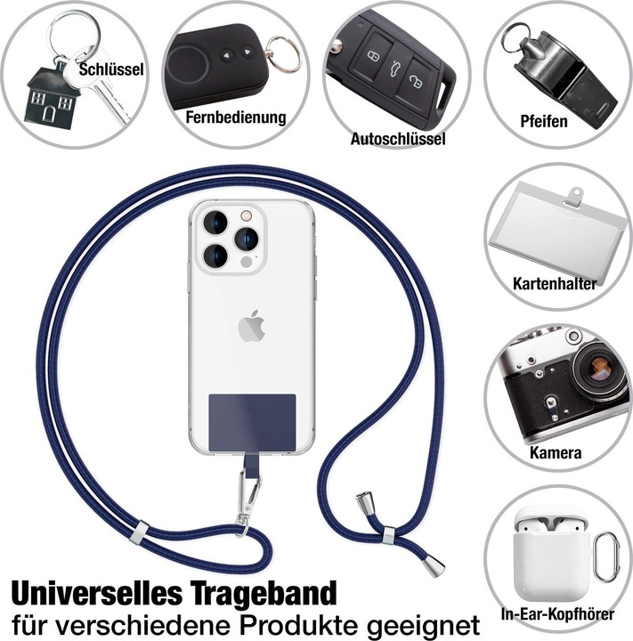 Productafbeelding Nalia Universele mobiele telefoonketting met pad