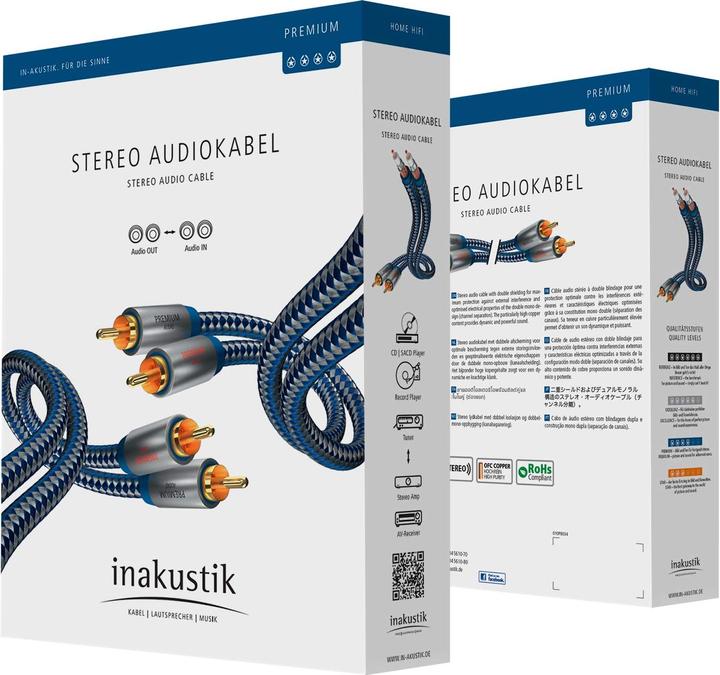 Immagine prodotto Inakustik Collegamento stereo premium (0.75 m, Cinch)