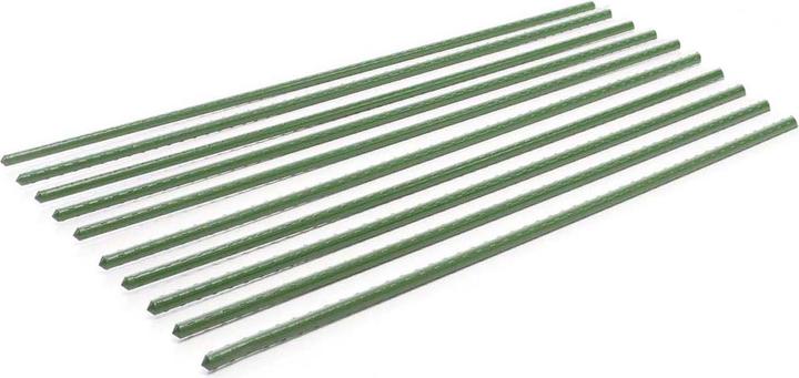 Toboli 10x Pflanzstäbe 60cm Ø8mm Rankstäbe Metall Kunststoff Tomatenstangen (0.80 cm, 0.80 cm)