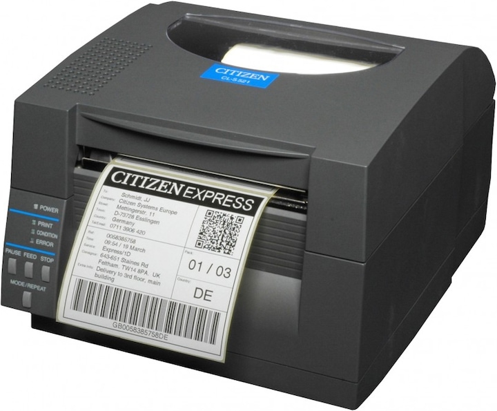 Produktbild Citizen CL-S521II Etikettendrucker Direkt Wärme 203 x 203 DPI Verkabelt (W125657208) (203 dpi)